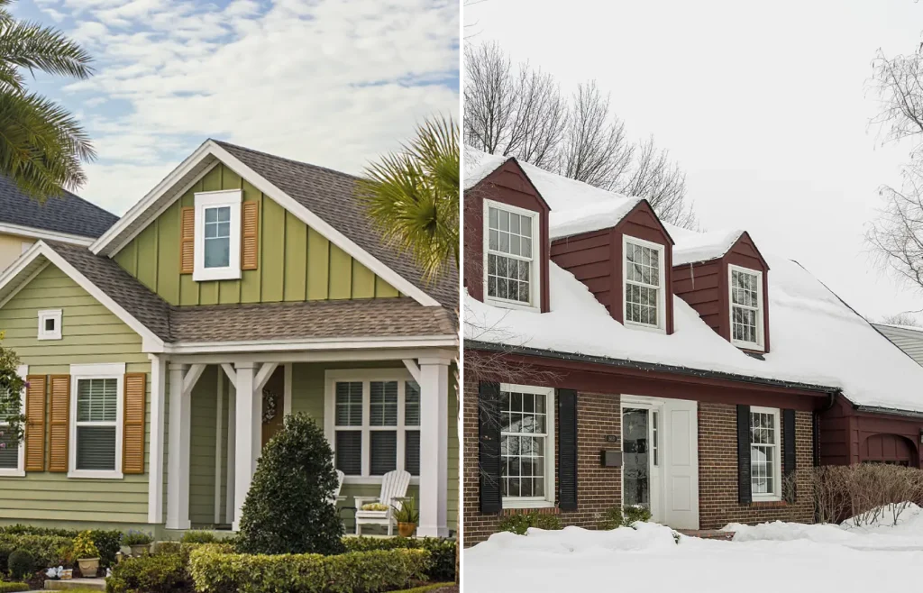 Before and after home siding